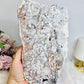 Large Natural Mexican Lace Agate Druzy Slab on Stand 22cm