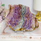 Large Natural Crazy Lace Amethyst Slab 16cm On Stand