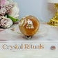 Small Flower Agate Druzy Sphere on Stand