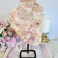 Large Pink Amethyst Natural Slab On Stand 24cm