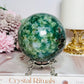 Large Moss Agate Druzy Sphere on Stand 756g