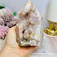High Grade Druzy Pink Amethyst Chunky Tower 523g