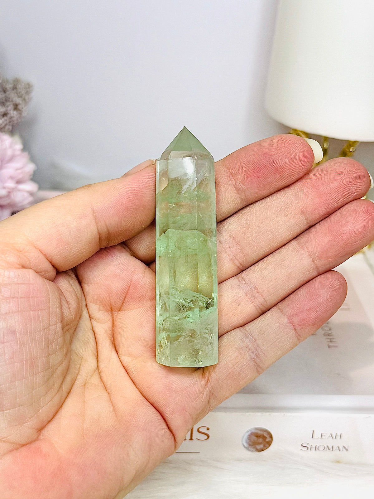 High Grade Green Fluorite Tower 7cm