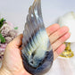 Large Druzy Angel Agate Wing on Stand 17cm