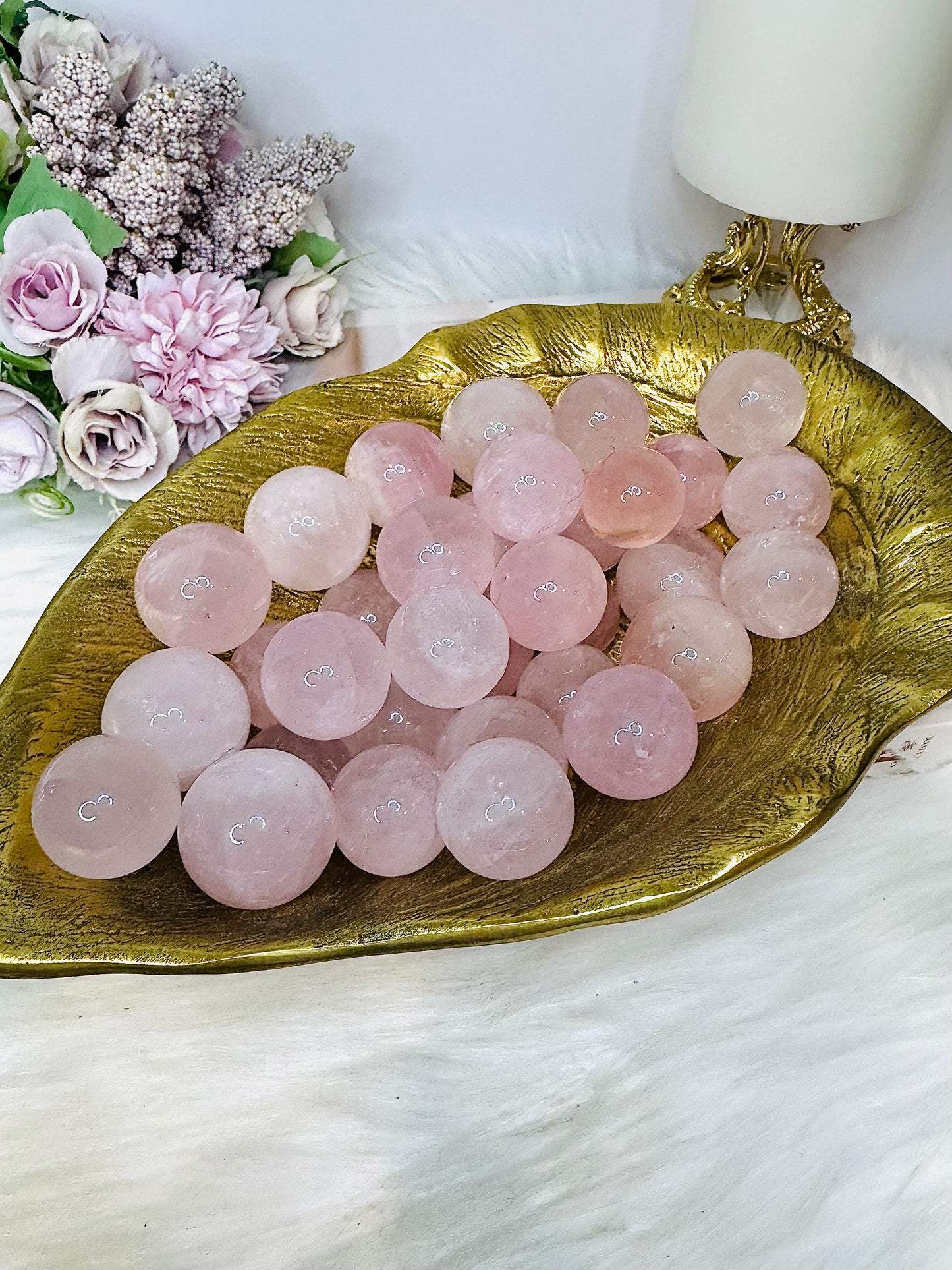 Small Rose Quartz Spheres $12 each