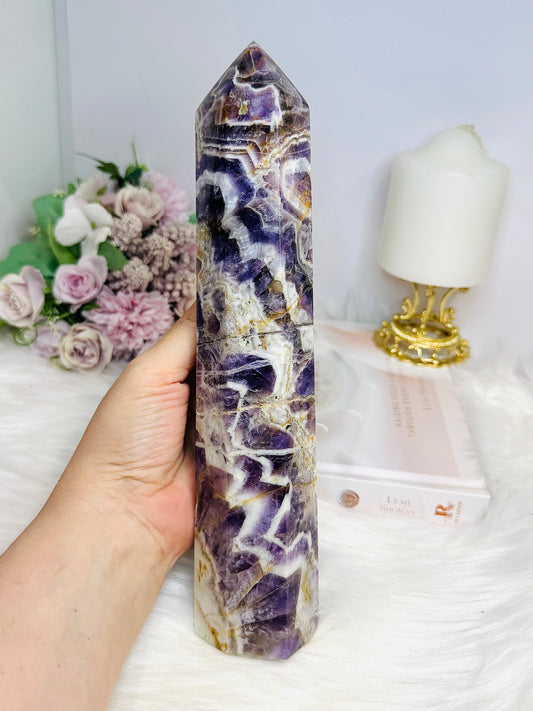 Huge Dream | Chevron Amethyst Tower 25.5cm 951g