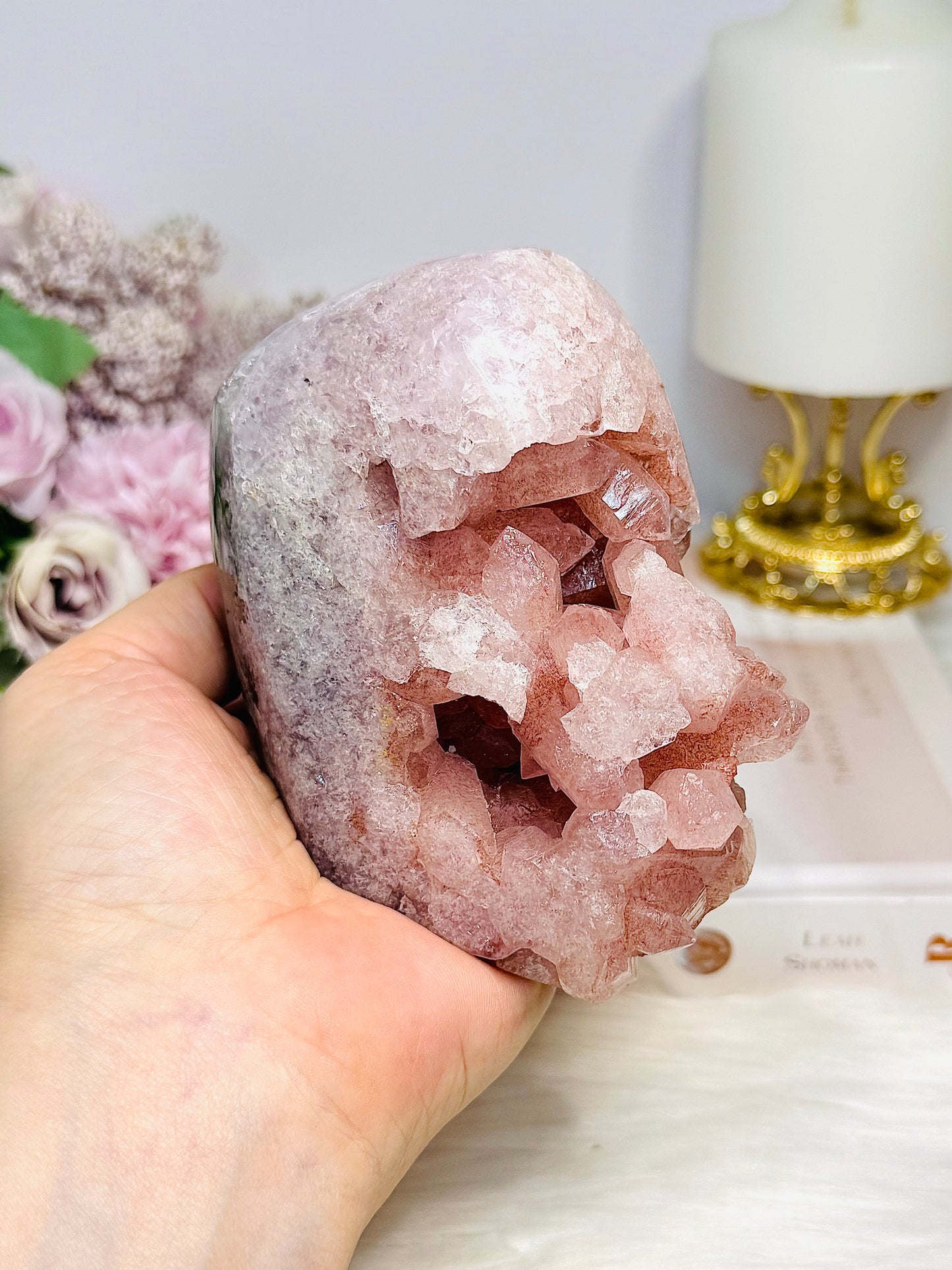 Large Natural Pink Lithium Freeform 11cm 600g
