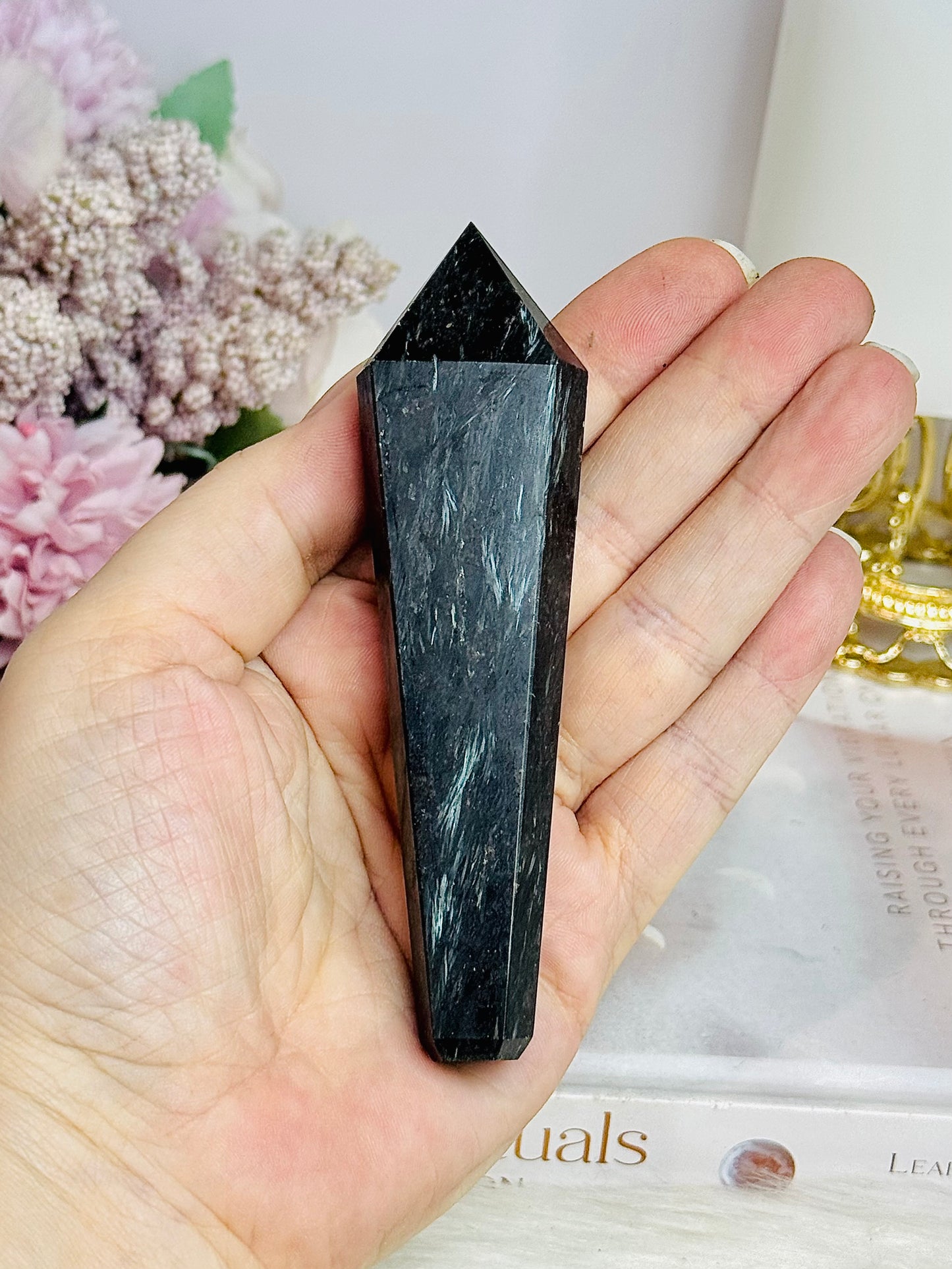 Astrophyllite Carved Smoking Pipe 11cm