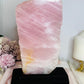 Natural Large Rose Quartz Chunky Slab on Timber Stand 1.53KG 24cm