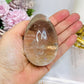 Large Quartz Egg On Stand with Rainbows 280g