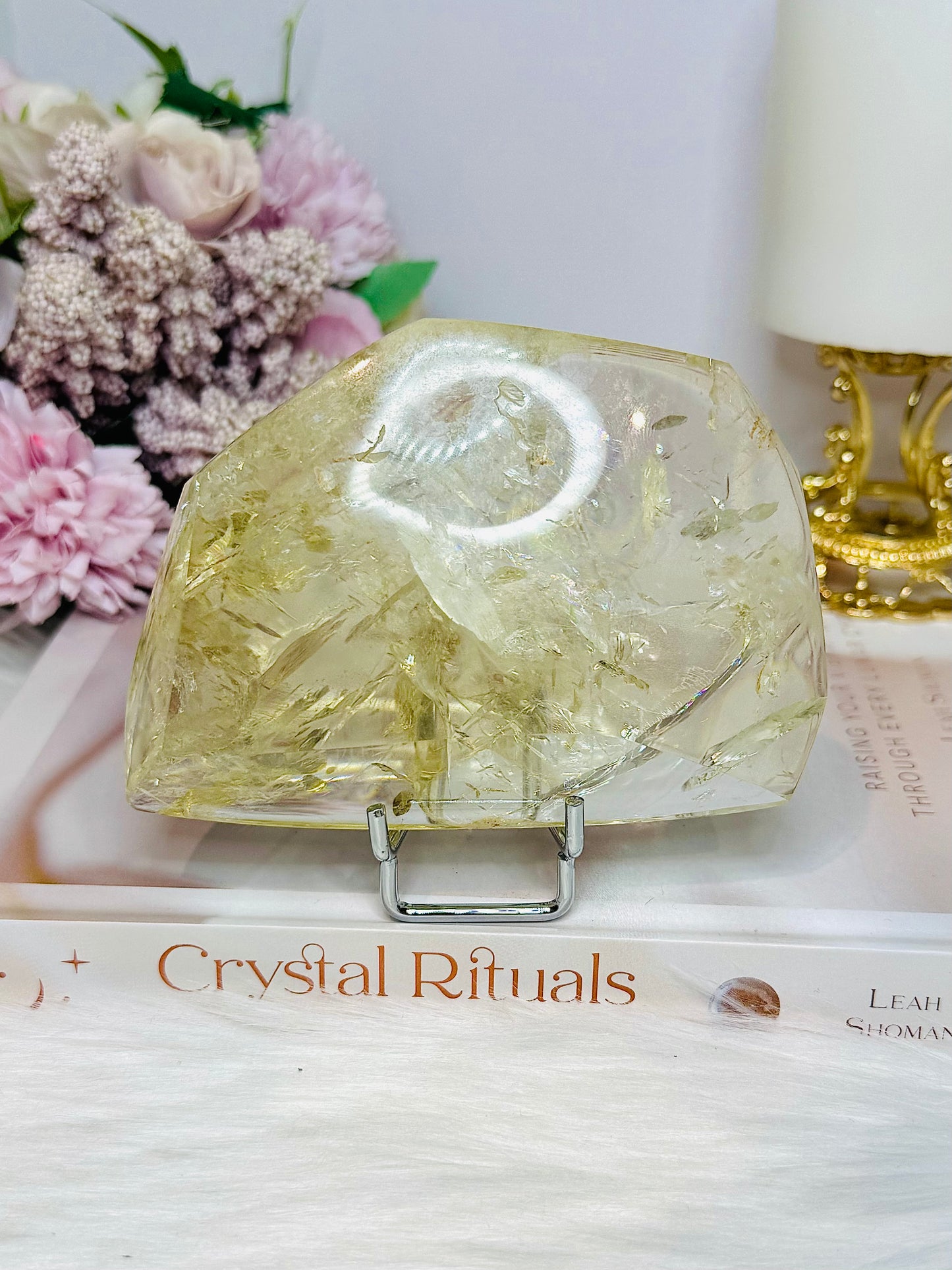 ✨ SALE ✨ Large Citrine Freeform Full of Rainbows 11cm 402g