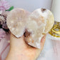 Pink Amethyst Druzy Carved Heart 374g