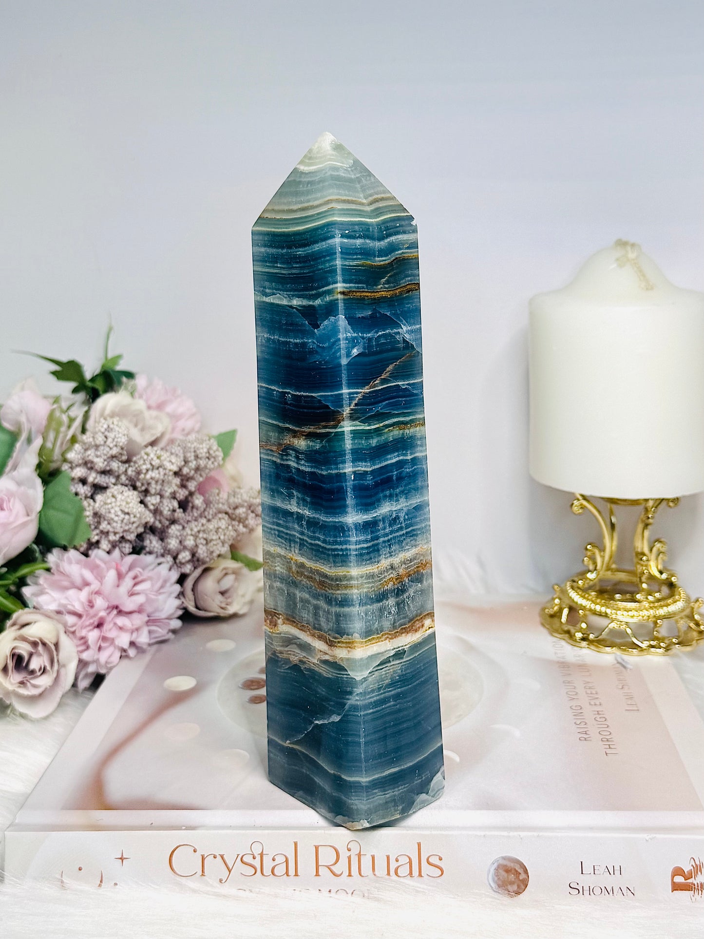 Large Natural Blue Onyx Generator | Tower 20cm