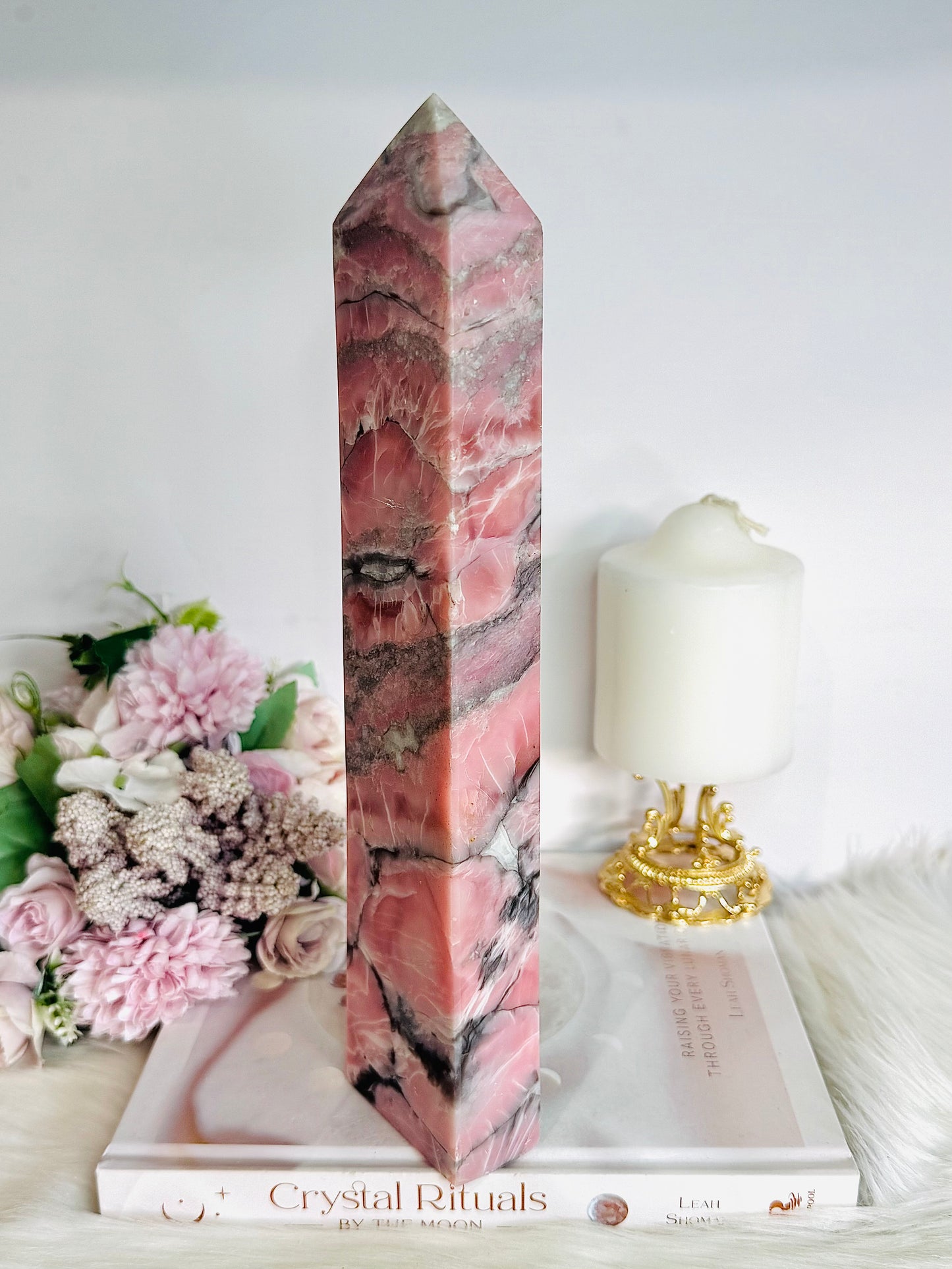 Huge Pink Opal Tower 28cm 1.09KG