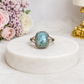 Sterling Silver 925 Larimar Ring Size 7