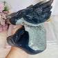 MASTERPIECE ~ Huge Agate Carved Druzy Wolf 16cm 1.3KG
