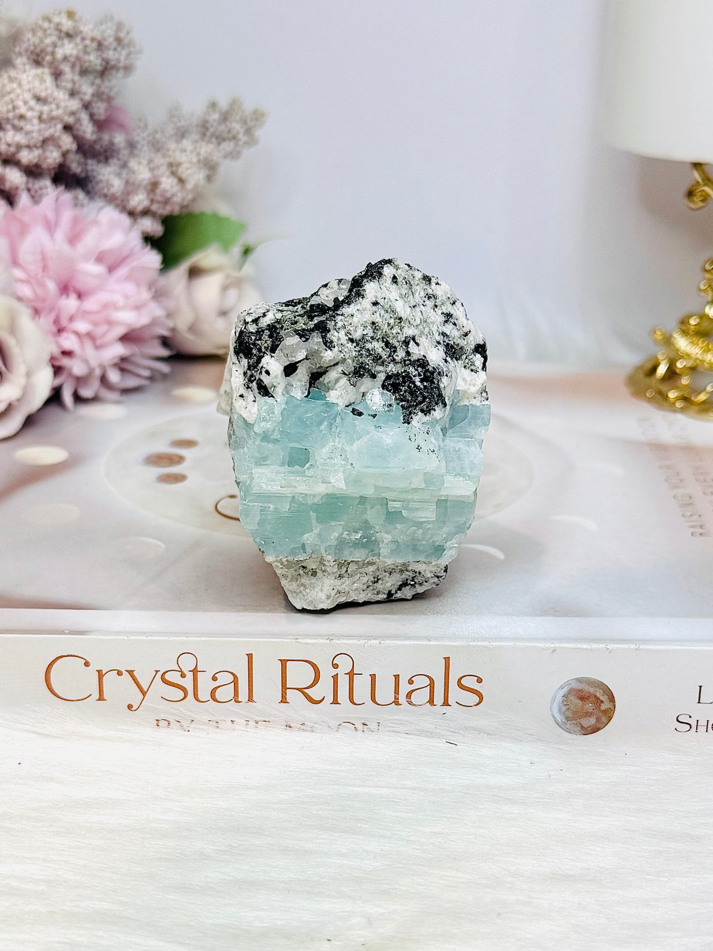 Natural Aquamarine On Matrix Specimen 224g
