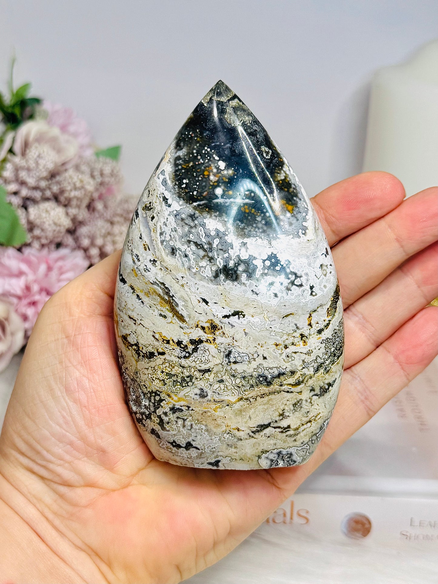 Large Ocean Jasper Teardrop | Flame 11.5cm 376g