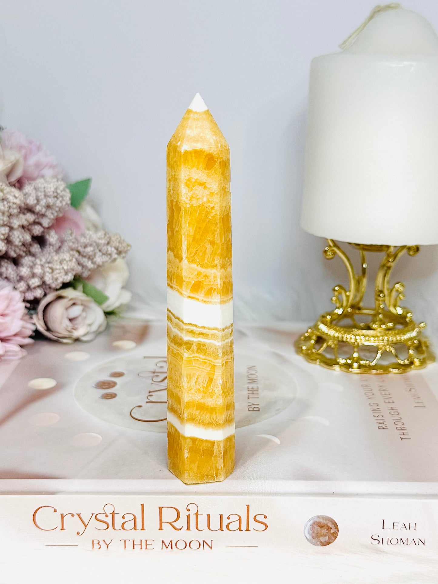 Orange Calcite Tower 12.5cm