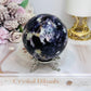 Large Lepidolite | Purple Mica Sphere on Stand 629g