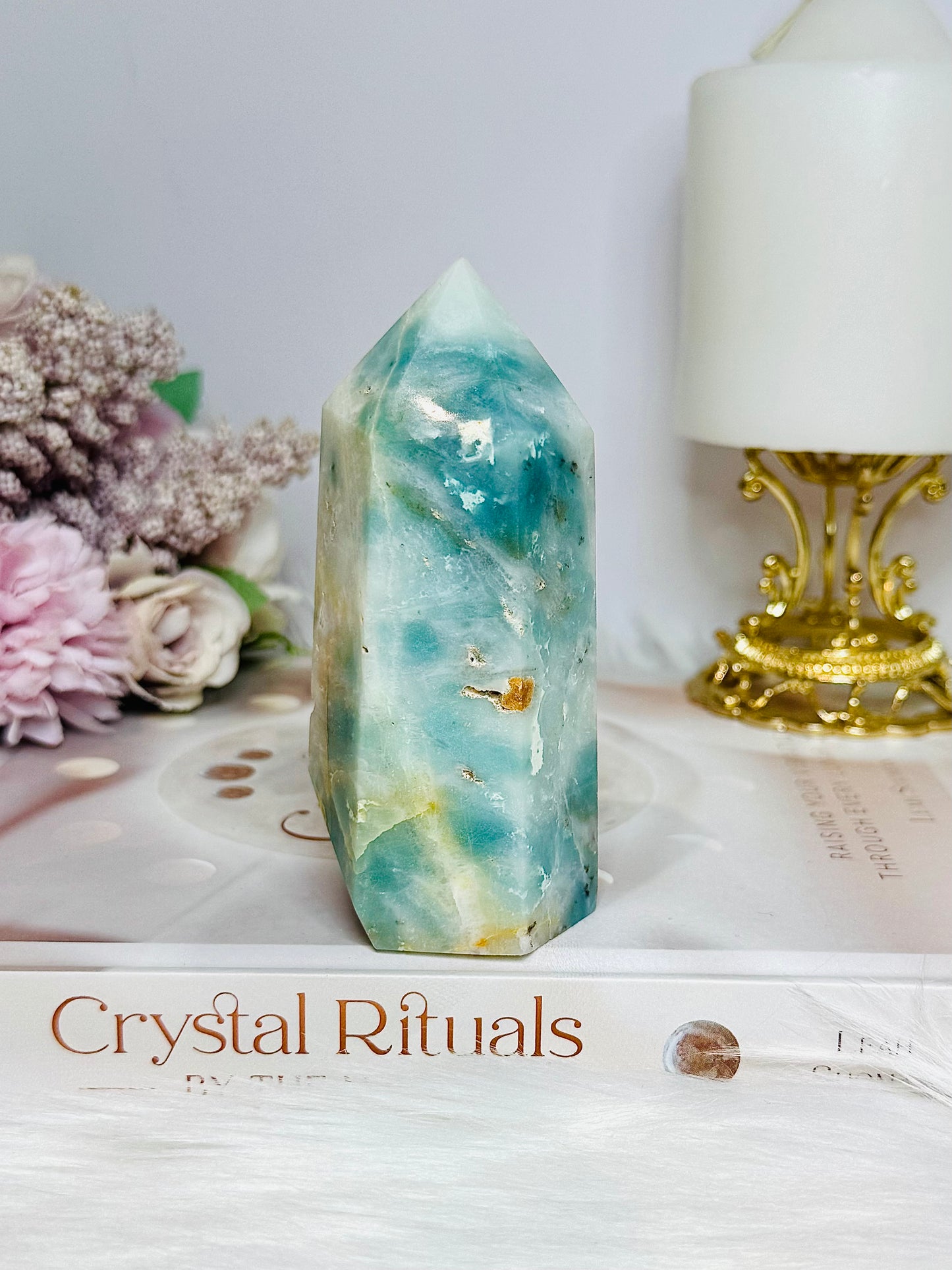 Sky Blue Quartz Chunky Tower 10cm