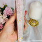 Fabulous Large 20cm Druzy Pink Agate Carved Wand on Stand