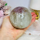 Large High Grade Agate Sphere with Rainbows on Stand 733g