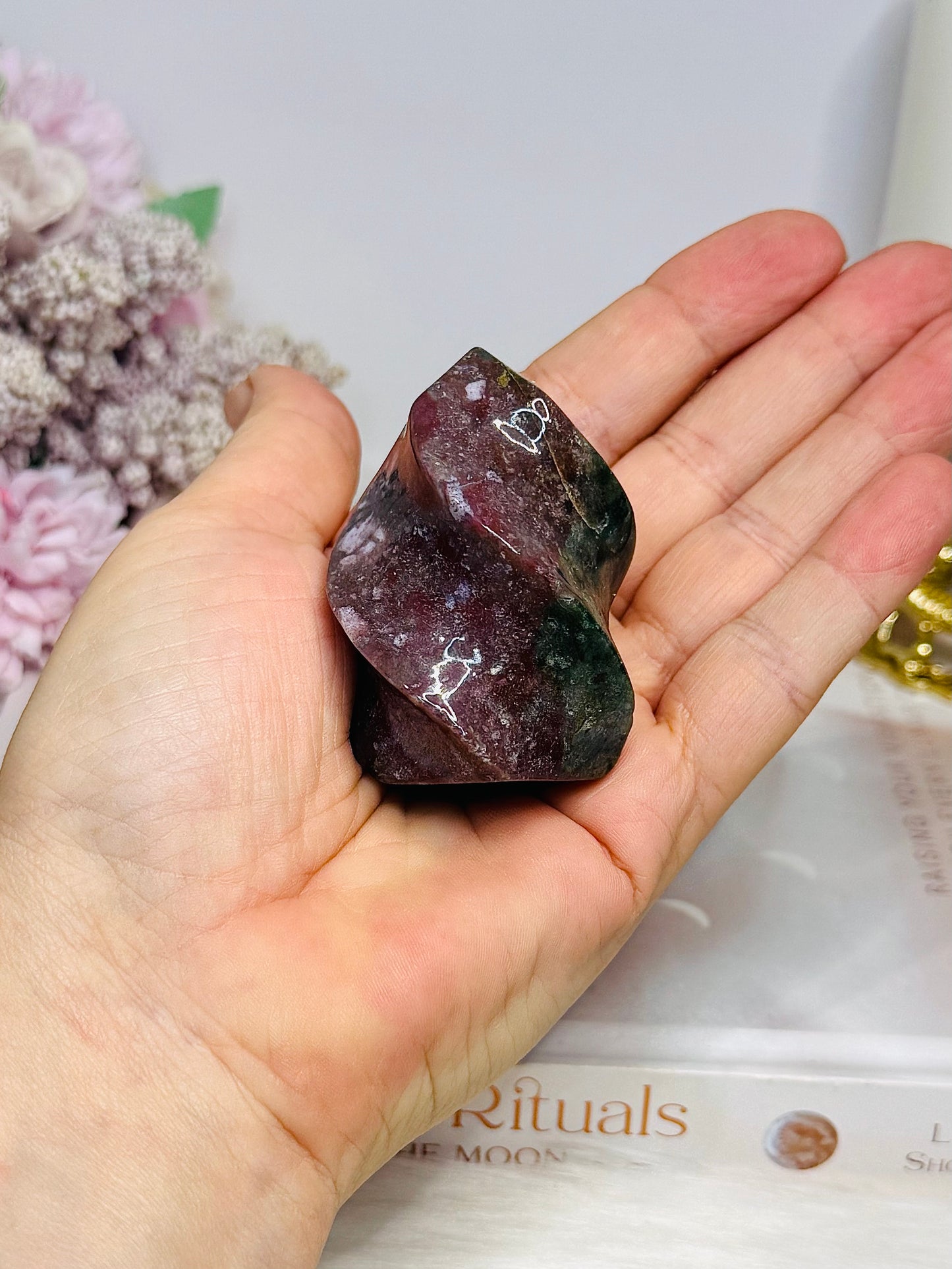 Ocean Jasper Carved Flame 6cm
