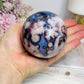 Large Blue Flower Agate | Cherry Blossom Druzy Sphere on Stand 482g