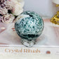 Large Moss Agate Druzy Sphere On Stand 344g