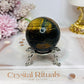 Tigers Eye Sphere with Blue Flash 197g