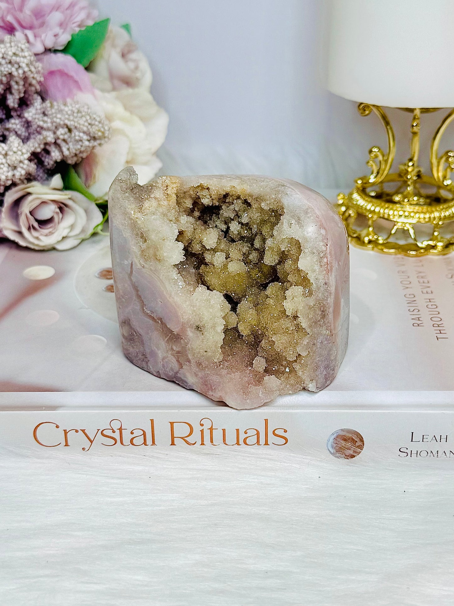 Large Natural Pink Amethyst Druzy Freeform 424g