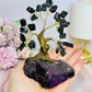 Black Tourmaline Tree of Natural Purpurite Base 12cm