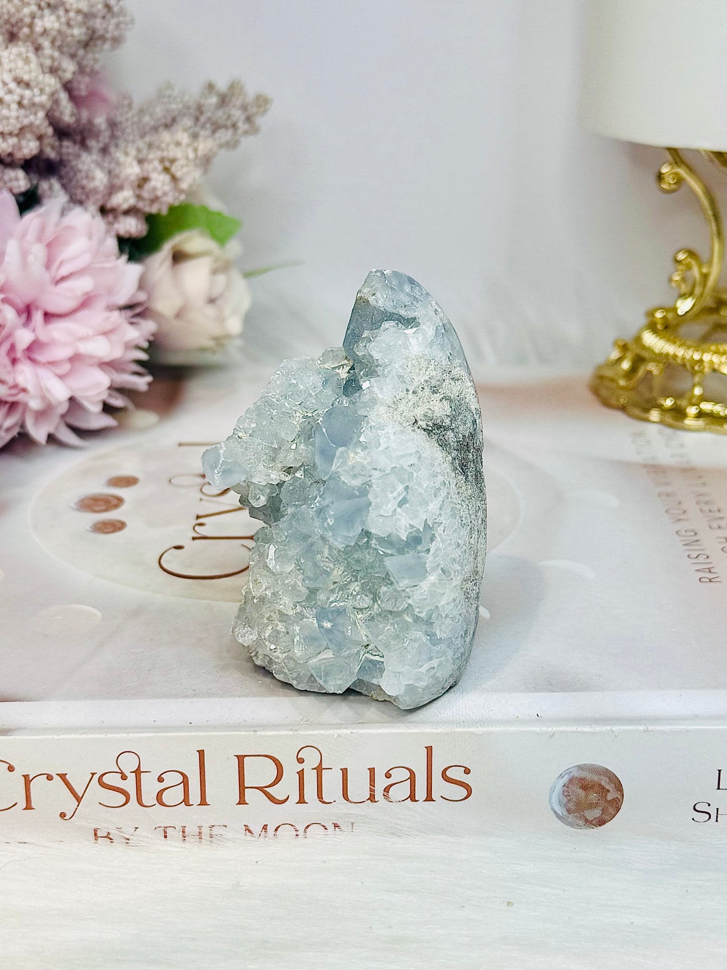 Blue Celestite Cluster Freeform 6.5cm