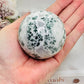 Beautiful Natural 274gram Moss Agate Sphere on Stand with Imperfections