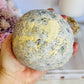 Huge Divine Natural Blue Celestite Druzy Geode | Sphere on Stand 1.65KG