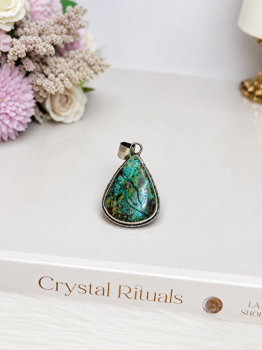 Chrysocolla Sterling Silver Pendant