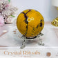 Large Mookaite Jasper Sphere on Stand 301g