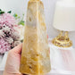 Pink Amethyst Druzy Obelisk | Tower 16cm