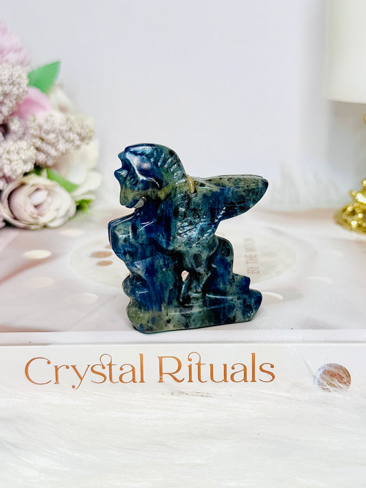 Sodalite Pegasus Carving 6cm