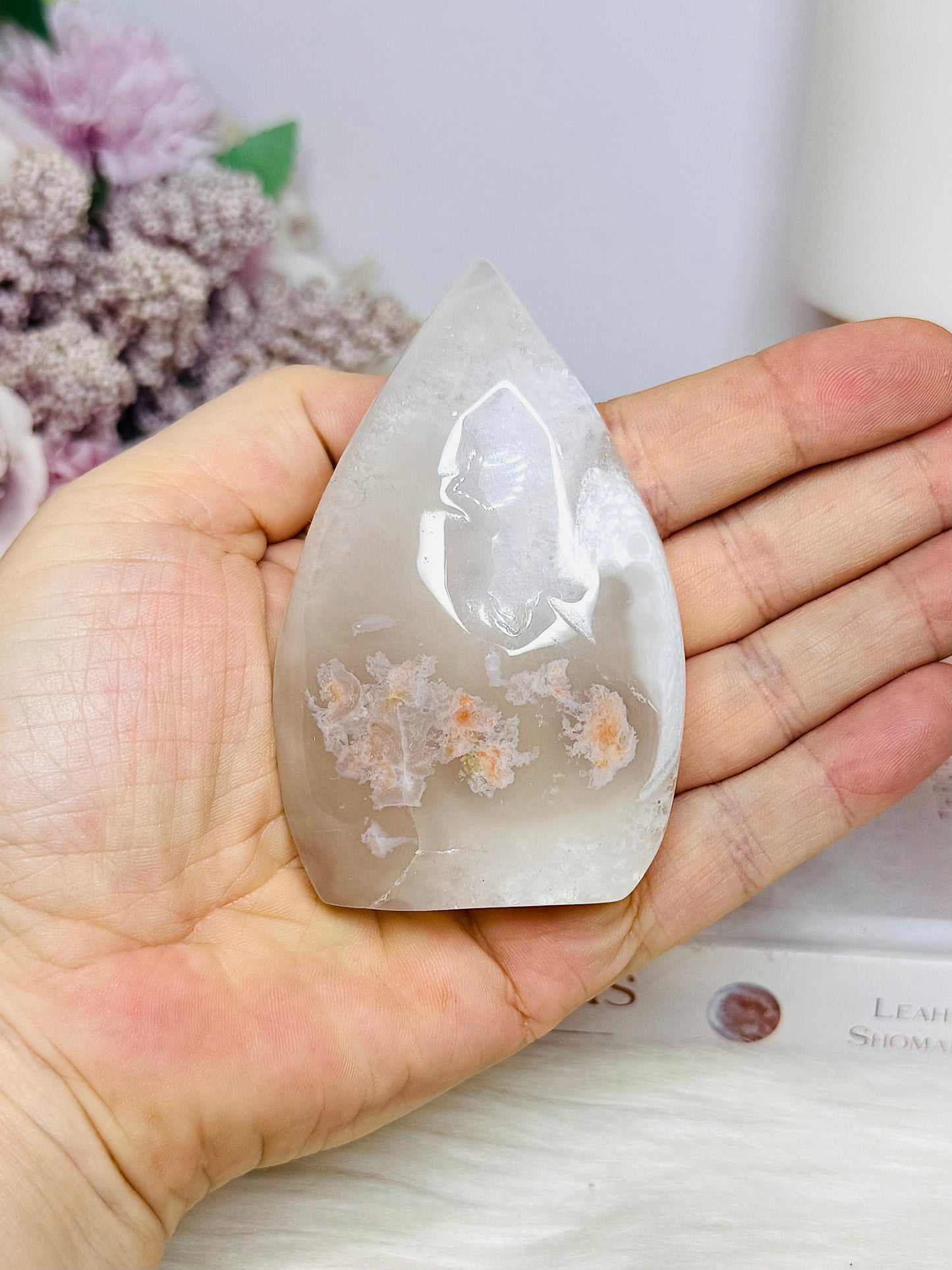 Flower Agate Flame 8.5cm
