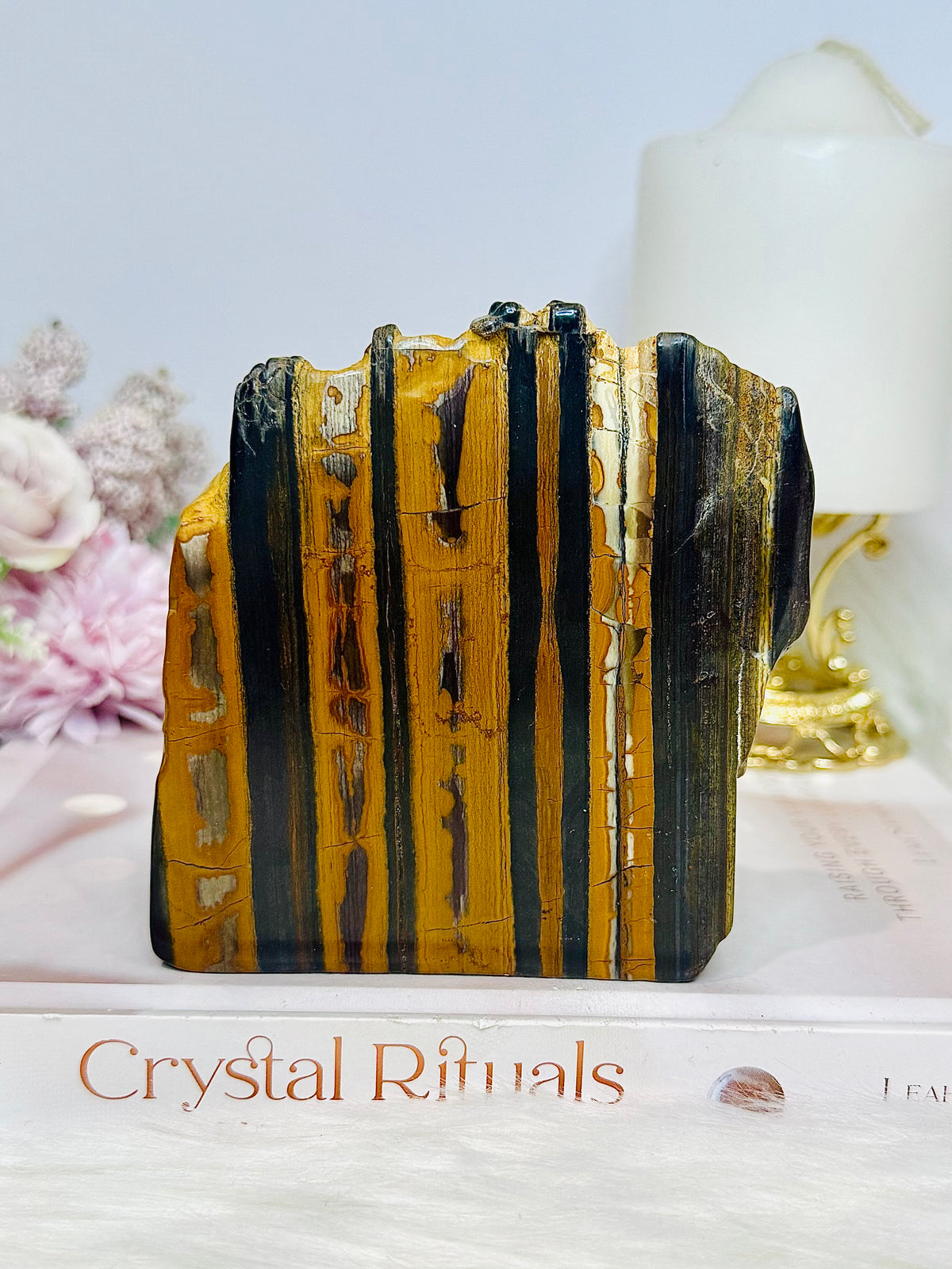 Chunky Iron Tigers Eye Slab 9cm 350g