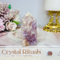 Rare Pink Amethyst X Flower Agate Tower 7cm