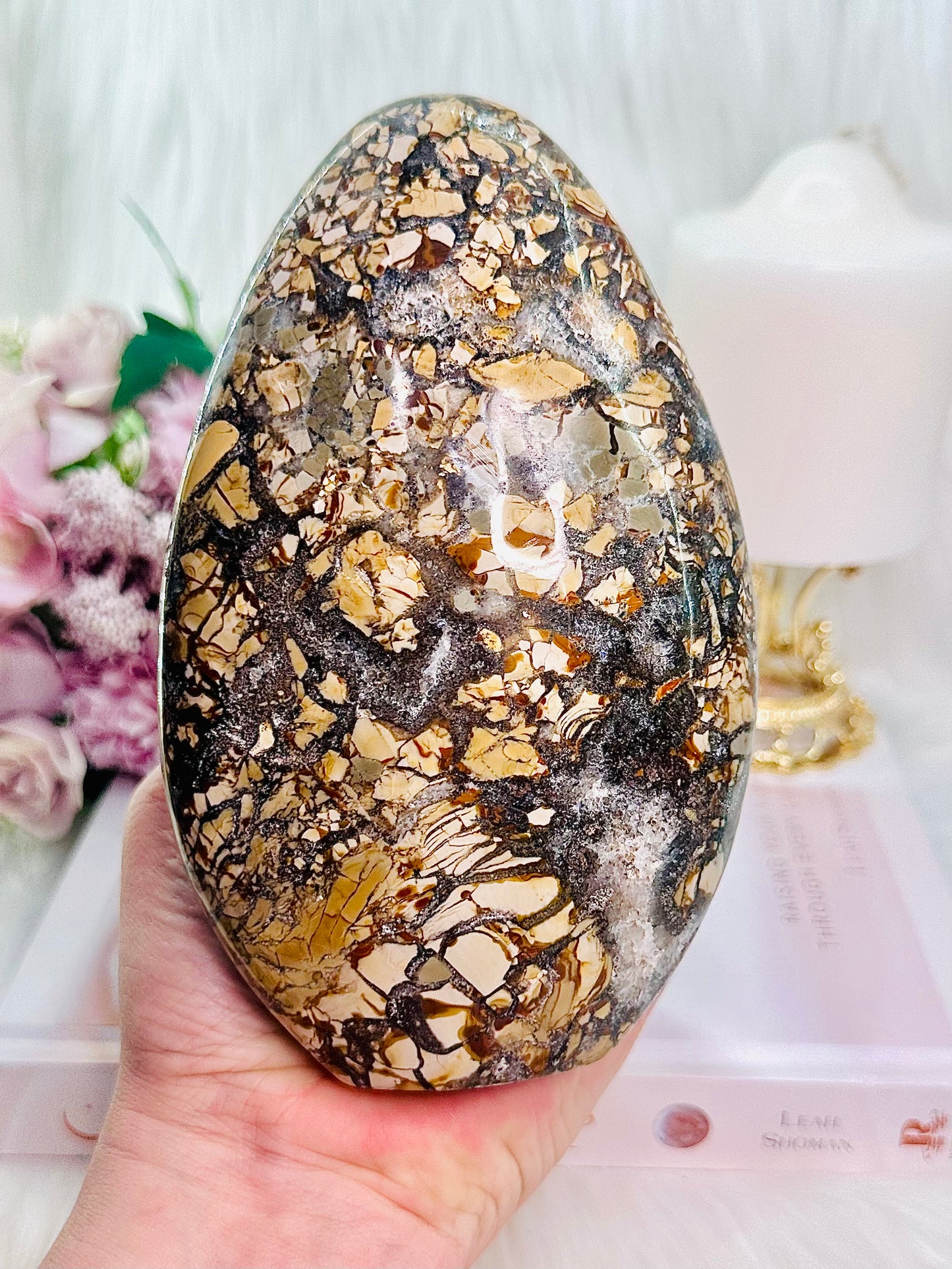 Mental Clarity & Focus ~ Incredibly Stunning Large Deep Colouring 1.08KG Ibis Jasper Carved Freeform ~ A Spectacular Piece