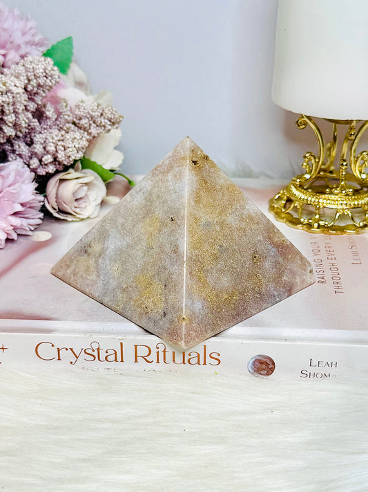 Large Pink Amethyst Pyramid with Druzy On One Corner 516g