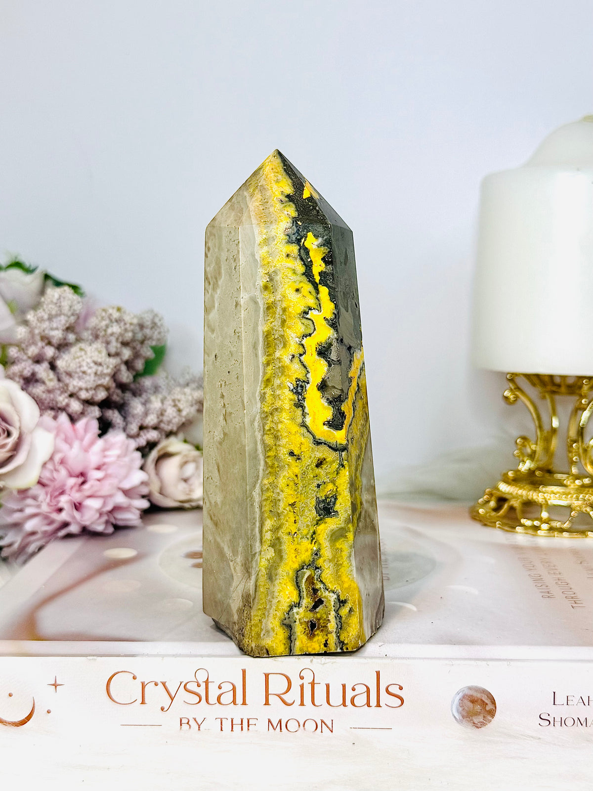 Large Bumblebee Jasper Tower 13.5cm 377g