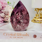 Natural High Grade Purple Mica Carved Flame 10cm