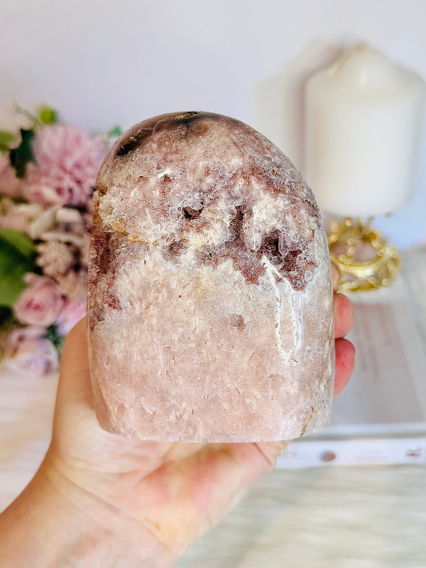 Large Natural Pink Amethyst Druzy Freeform 11cm 871grams