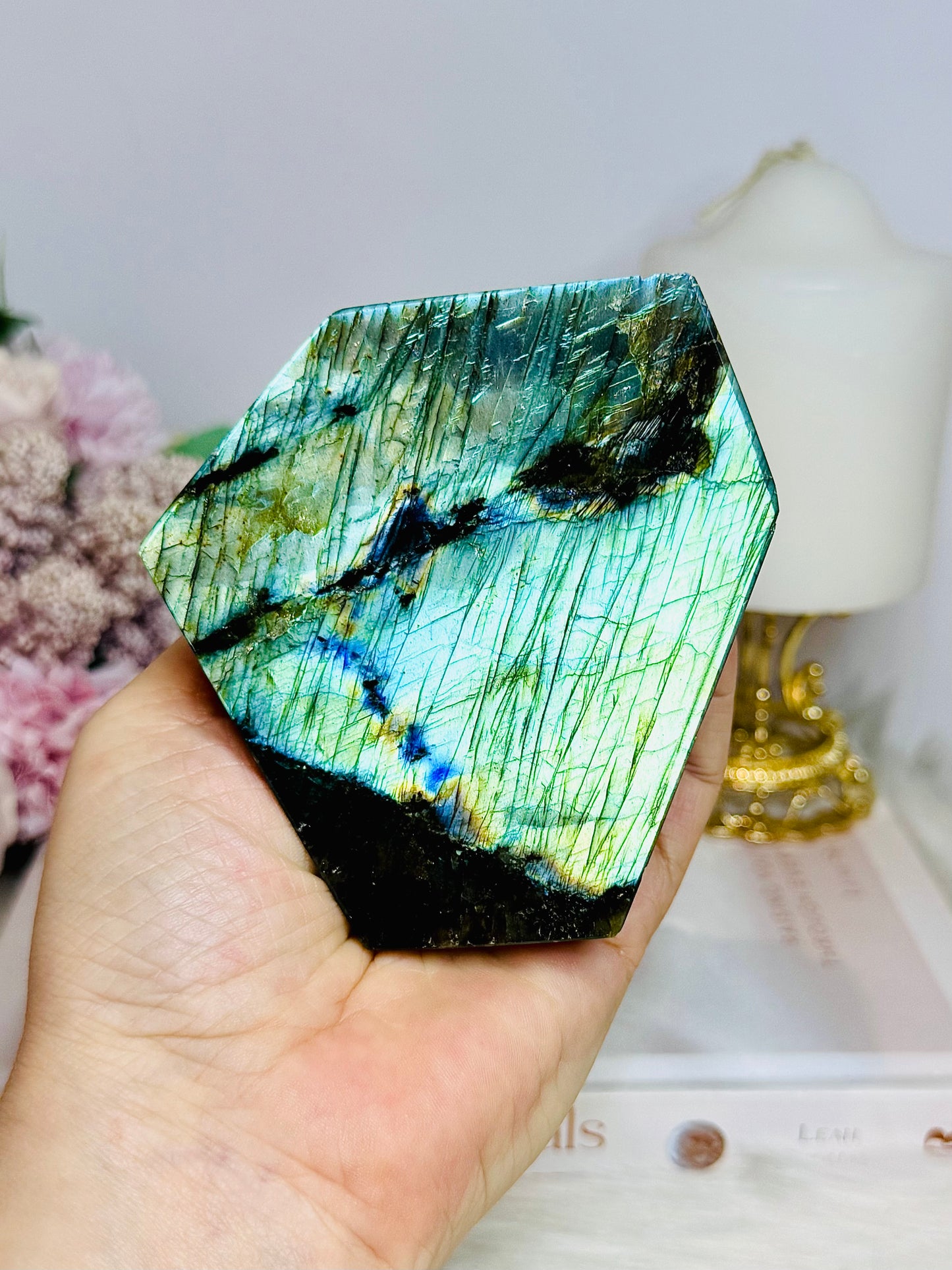 Large High Grade Labradorite Freeform 348g 10cm