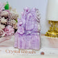 Large Kunzite Carved Owl 698g 11cm